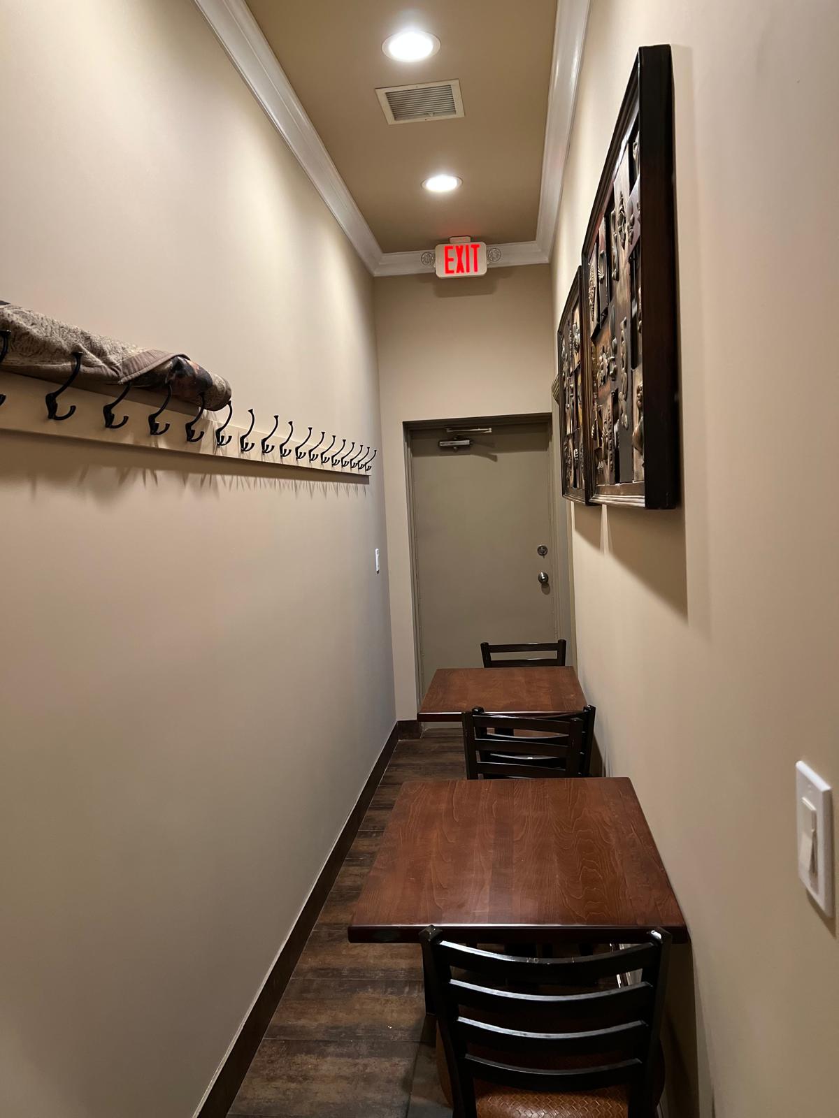 Freshly painted commercial interior corridor
